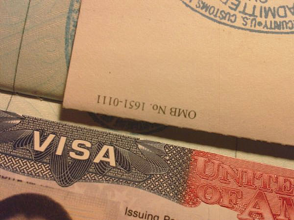 Паспорт с визой из Посольства США